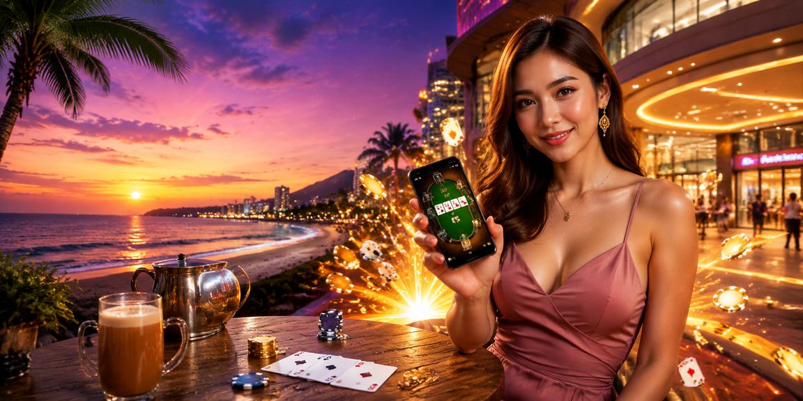 Pemain poker seronok dalam pertandingan di Penang